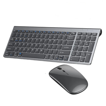 Bt 5.0 & 2.4G Wireless Keyboard Mouse Combo Rechargeable Full Size Wireless Keyboard for Notebook Laptop Pad PC Tablet