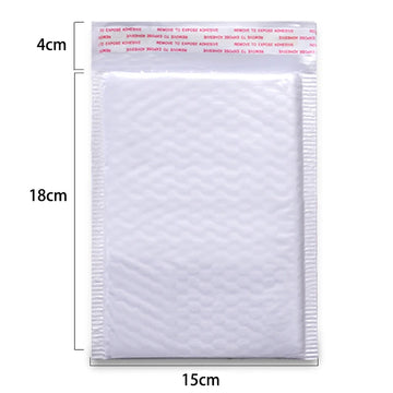 100Pcs Bubble Mailers White Poly Bubble Mailer Self Seal Padded Gift Bag Packaging Envelope Bags Book Shipping Package Bag