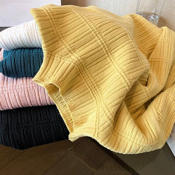Knitwear Manufacture Autumn Winter Fashion New Korean Slim High Neck Long Sleeved Sweater Women Knitted Pullover Basic