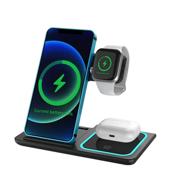 2024 New Products Multifunction 3 in 1 Wireless Chargers for Phone Strong Magnetic Fast Charger for Smart Watch Qi for Earphone