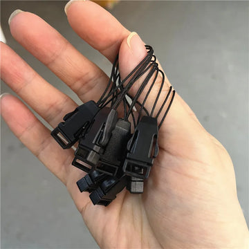 10Pcs Best selling small lanyard diy mobile phone rope accessories plastic hook for U disk polyester lanyard badge card rope