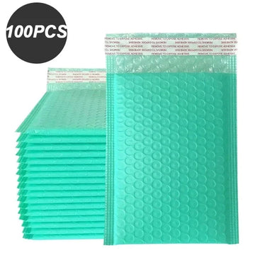 100 Pcs Bubble Mailer 18*23cm Small Business Supplies Plastic Bags Delivery Bag Packaging Kpop Packing Mailing Shipping Office