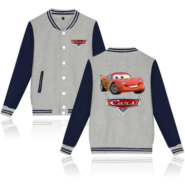 Pixar Cars Lightning McQueen Baseball Jacket Men Women Hip Hop Harajuku Jackets Streetwear Kids Boys Girls College Coats