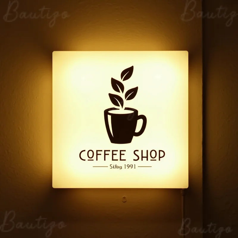 Custom LED Light Box Outdoor Business Sign Waterproof Acrylic Double Sided Storefront Wall Mounted Signage