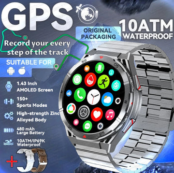 2025 New Original 10ATM Ultra GPS Smart Watches Mens Rugged Smart Watches Women Military Electronic Waterproof Digital Bracelet