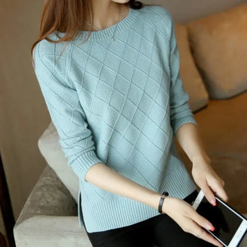 WTEMPO Autumn Winter Basic Turtleneck Knitted Bottoming Warm Sweaters Women's Pullovers Long Sleeve Pullover  Jumper Tops