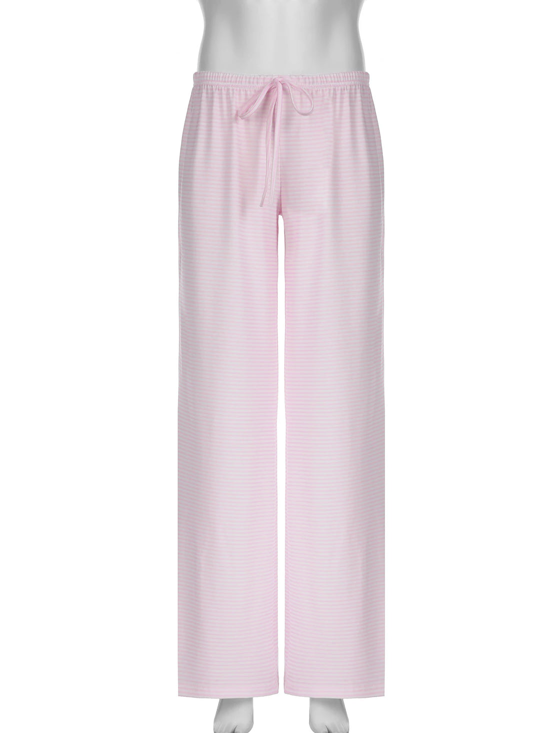 Rockmore Fashion Low Waist Pants Women 2024 Fall Casual Streetwear Y2K Striped Print Wide Leg Trouser Baggy Female Straight Pant