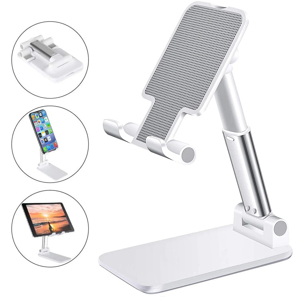 Desk Mobile Phone Holder Stand For iPhone iPad Xiaomi huawei Metal Desktop Tablet Holder Table Cell Foldable Extend Support