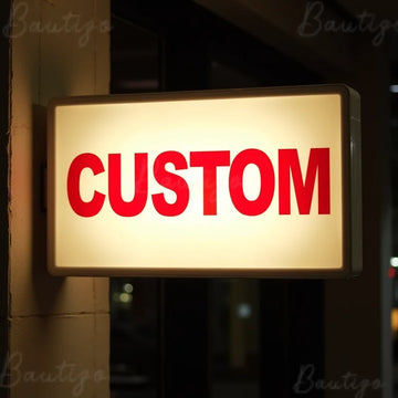 Custom LED Light Box Outdoor Business Sign Waterproof Acrylic Double Sided Storefront Wall Mounted Signage