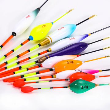 Sougayilang 10Pcs Microfiber Professional Vertical Fishing Float Set Multifunctional Lure Accessories for Premium Experience