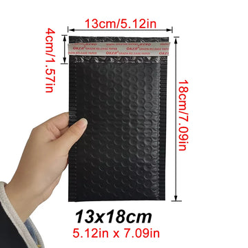 50 Pcs 18*20cm Bubble Envelope Black Bubble Mailer Bubble Mailers Padded Envelopes Gift Packaging Lined Self Seal Bag