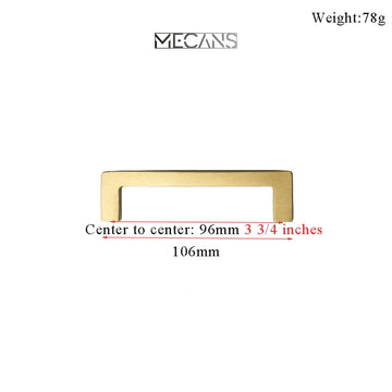 MECANS Modern Gold Knob Pure Copper Kitchen Cabinet Handles Cupboard Door Pulls Drawer Knobs Brass Furniture Handle Hardware