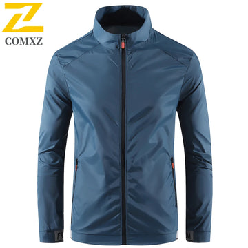 Men's Thin Jacket 2025 Summer New Ice Silk Breathable Quick Drying Sports Top Casual Outdoor Fishing Stand Up Collar Coat 4XL