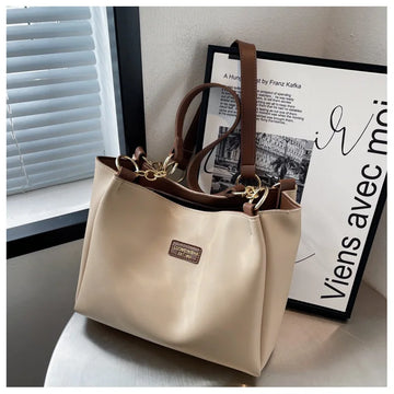 2025 New Popular Large Capacity Women's Bag Fashionable Light Luxury Premium Texture Cheap One Shoulder Commuter Tote Bag