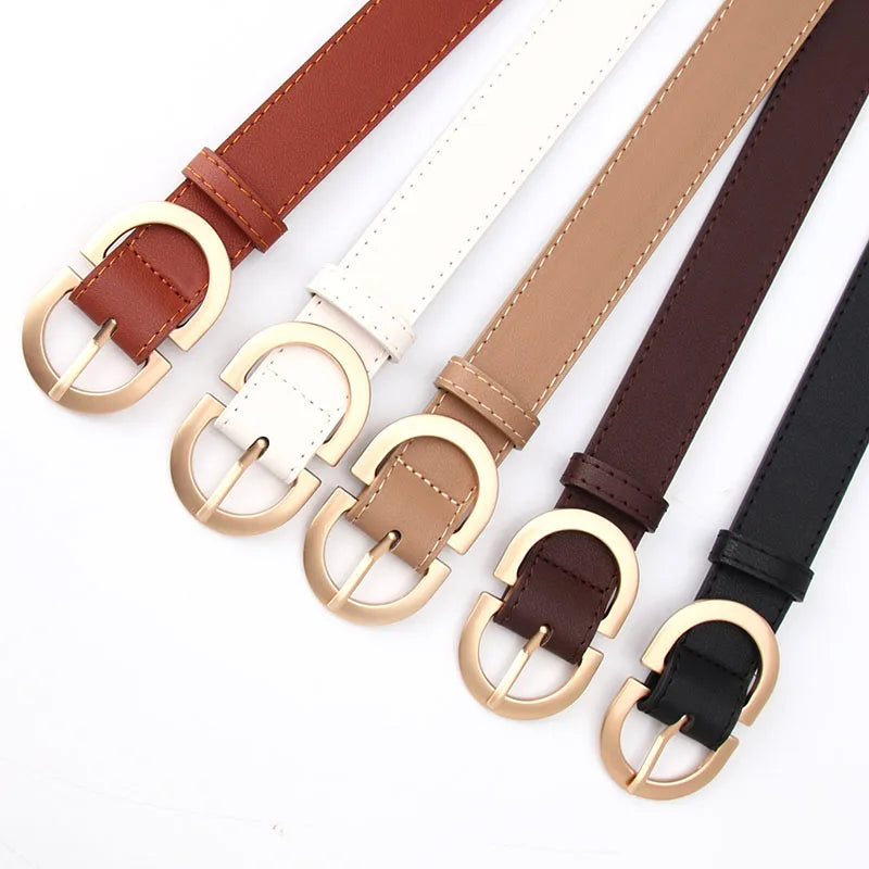 New Women's Belt Fashion Coat Belt Women Simple Bare Waist Imitation Leather Decorative Belt