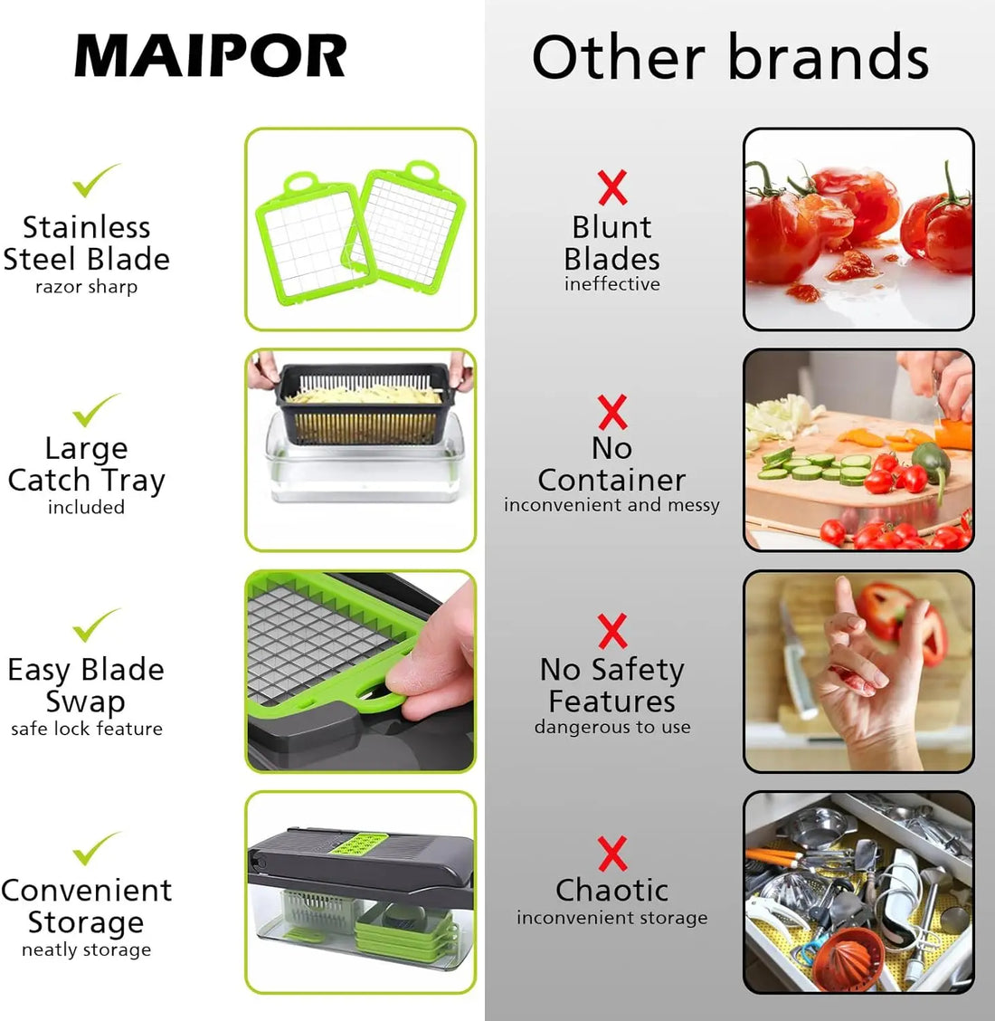Vegetable Chopper, Pro Onion Chopper, Multifunctional 13 in 1 Food Chopper, Kitchen Vegetable Slicer Dicer Cutter,Veggie Chopper