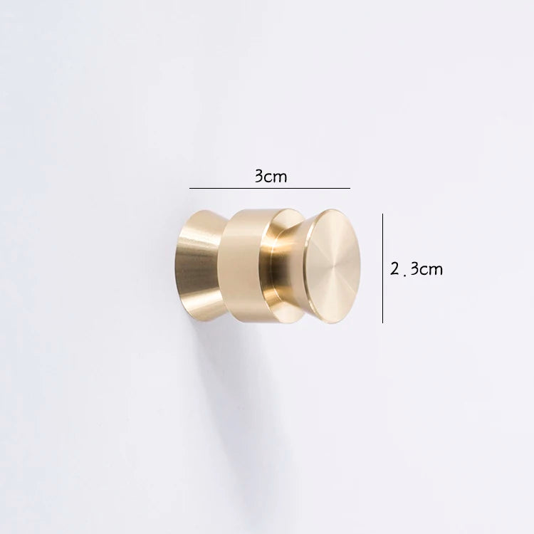 Solid Brass round Cabinet Knobs & Drawer Pulls Furniture Handles for Kitchen & Bedroom Decorative Hardware