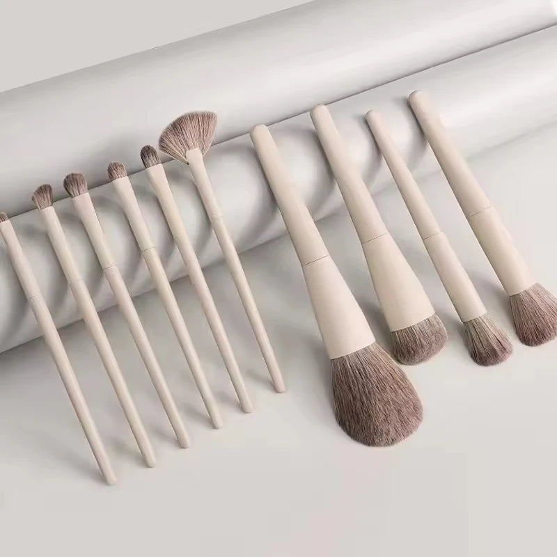Custom High-Quality 10 Vegan Luxury Makeup Brush Own Brand Eyeshadow Foundation Makeup Brush