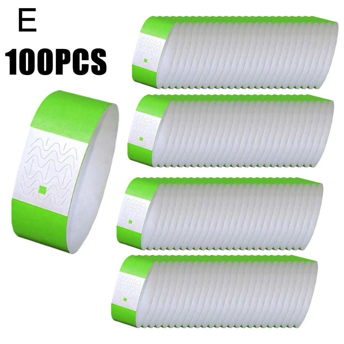100PCS Tear-Resistant Waterproof Paper Wrist Strap Party Paper Bracelet Multicolored Event Ticket Wristbands Identification Band