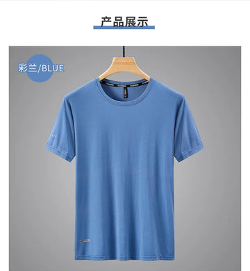 clothes Quick Dry Sport T Shirt Men'S 2024 Short Sleeves Summer Casual White Plus OverSize 6XL 7XL 8XL 9XL Top Tees GYM Tshirt Clothes