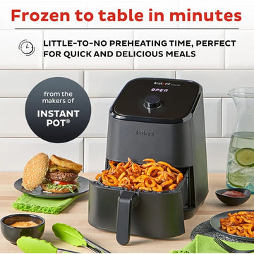 2QT Mini Air Fryer,Small Air fryer that Crisps,Roasts for Quick Easy Meals, Includes over 100 In-App Recipes,is Dishwasher-Safe