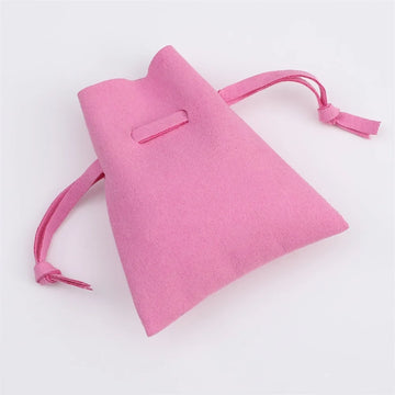 MICROFIBRE DRAWSTRING BAG Mini Microfiber Jewelry Bag Necklace Velvet Drawstring Pouch Necklace Earring Ring Storage Bag Wedding Christmas Favor Gift Case