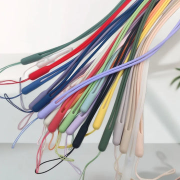 Universal Long Silicone Rope Neck Lanyard Cell Mobile Phone Camera ID Card Key Ring Holder DIY Mobile Phone Lanyard Strap