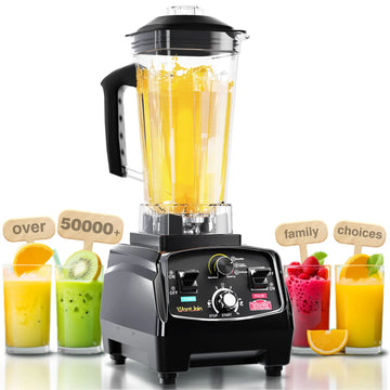WantJoin Professional Blender, Commercial Blender for kitchen Max 1800W High Power Home and Commercial with Timer