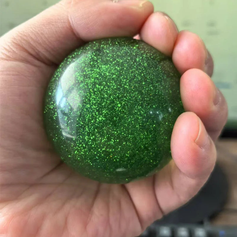 1PCS Large Bouncy Rubber Ball 55MM Basketball Glitter Marbleized Balle Rebondissante Kids Party Goodie Gift Bag Stuffer Fillers