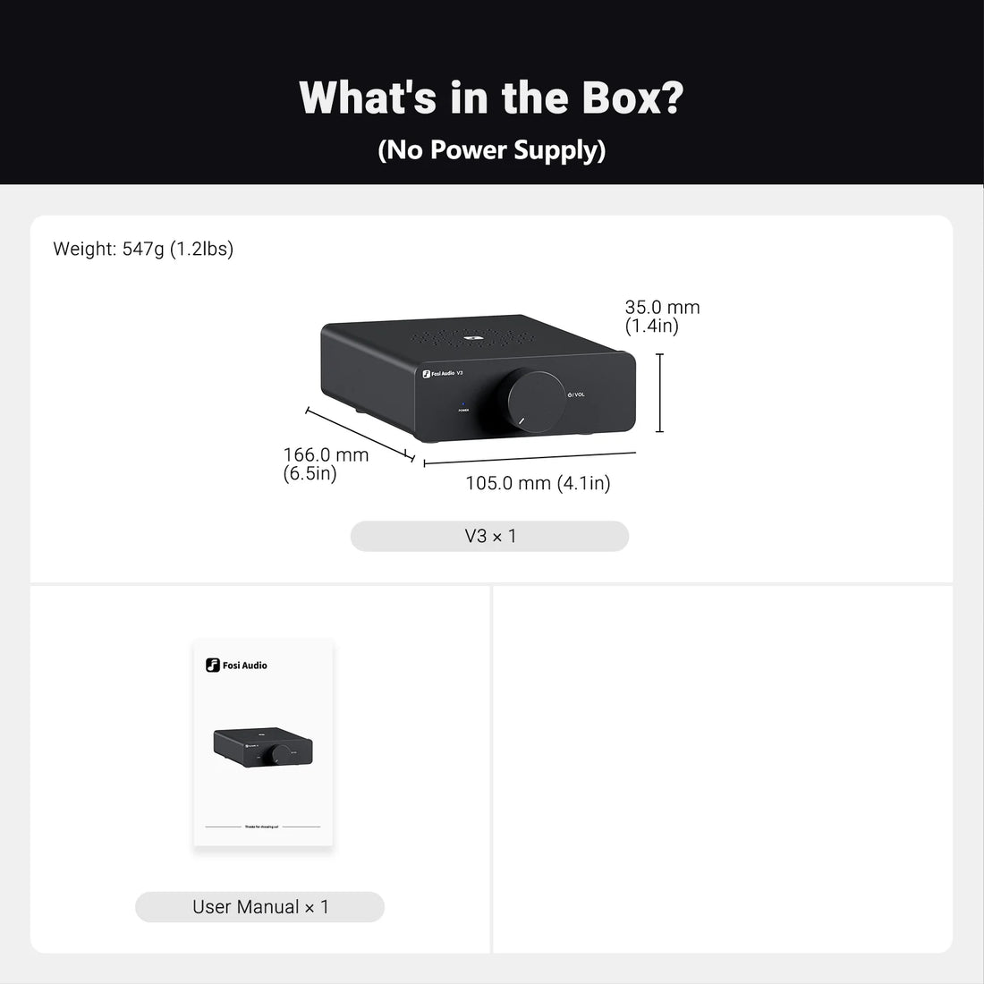 Sound equipment Use amusement Fosi Audio V3 Stereo Power Amplifier 300W *2 TPA3255 Class D Mini Amp 2 Channel Audio Amplifier for Subwoofer Passive Bookshelf