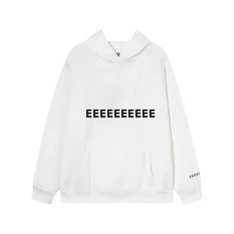 cotton/polyester hoodie Classic Design Oversizied Hoodies with Tag Men's Cotton Casual Vintage Streetwear Women's Rubber Letter Logo Sweaters Tops Sets