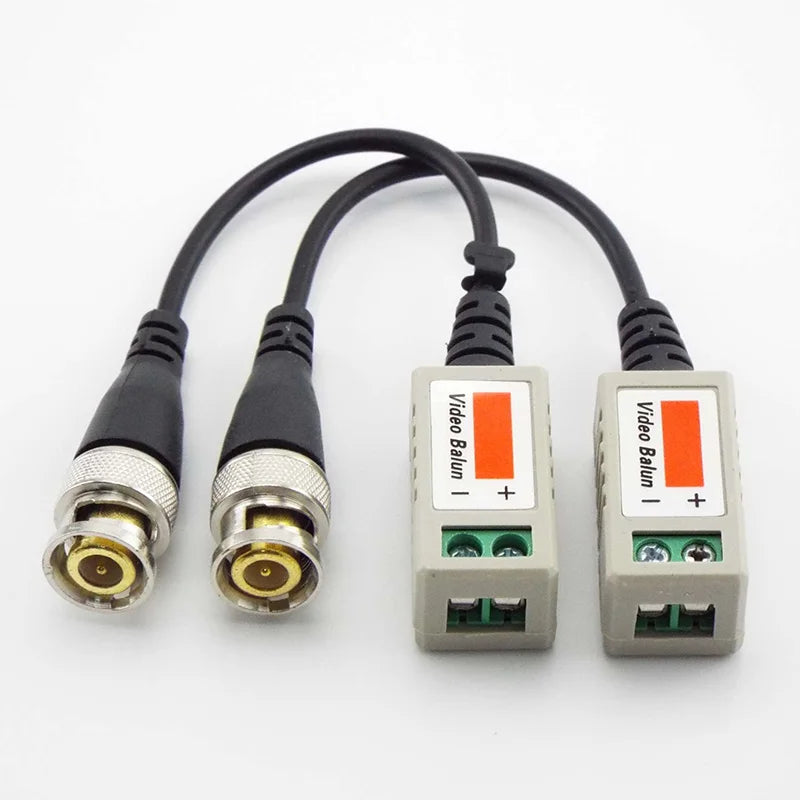 VIDEO BALUN MATERIA 1pair BNC Video Balun Connector Passive Transceiver 3000FT Distance UTP Balun Male BNC CAT5 Cable For CCTV Camera Accessories