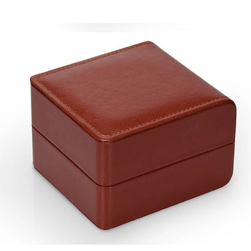 PU LEATHER CASE SAMPLE Brown Single Watch Gift Box With Pillow Pu Leather Wristwatch Display Case Organizer For Men/Women Watch Storage Gift Box