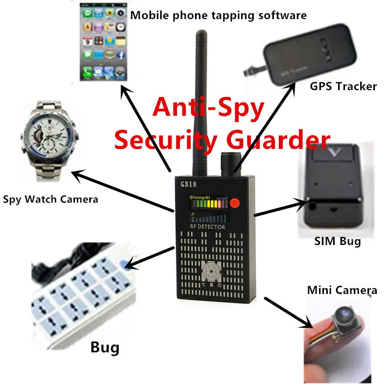 wireless signal detector Best 1MHz-8000MHz Wireless Signal Detector Radio Wave WiFi Bug Finder Camera Full-Range RF Detectors G318