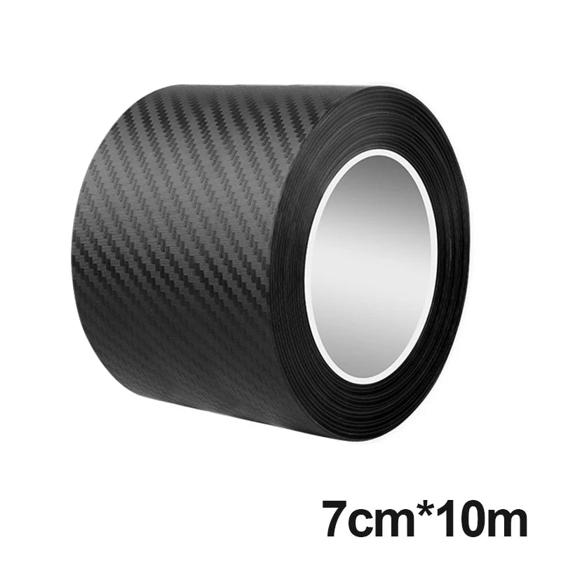 SEAMETAL 3D Carbon Fiber Sticker Car Threshold Protective Film Anti Scratch Wear-Resistant Waterproof Matte Sticker for Car Body