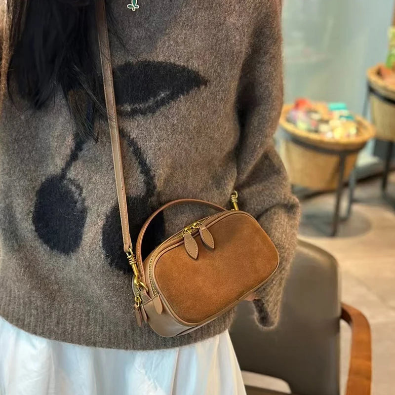 Woman Cowhide Genuine Leather Shoulder Bag Ladies High Quality Leather Handbag Female Fashion Luxury Design Crossbody Bag Women