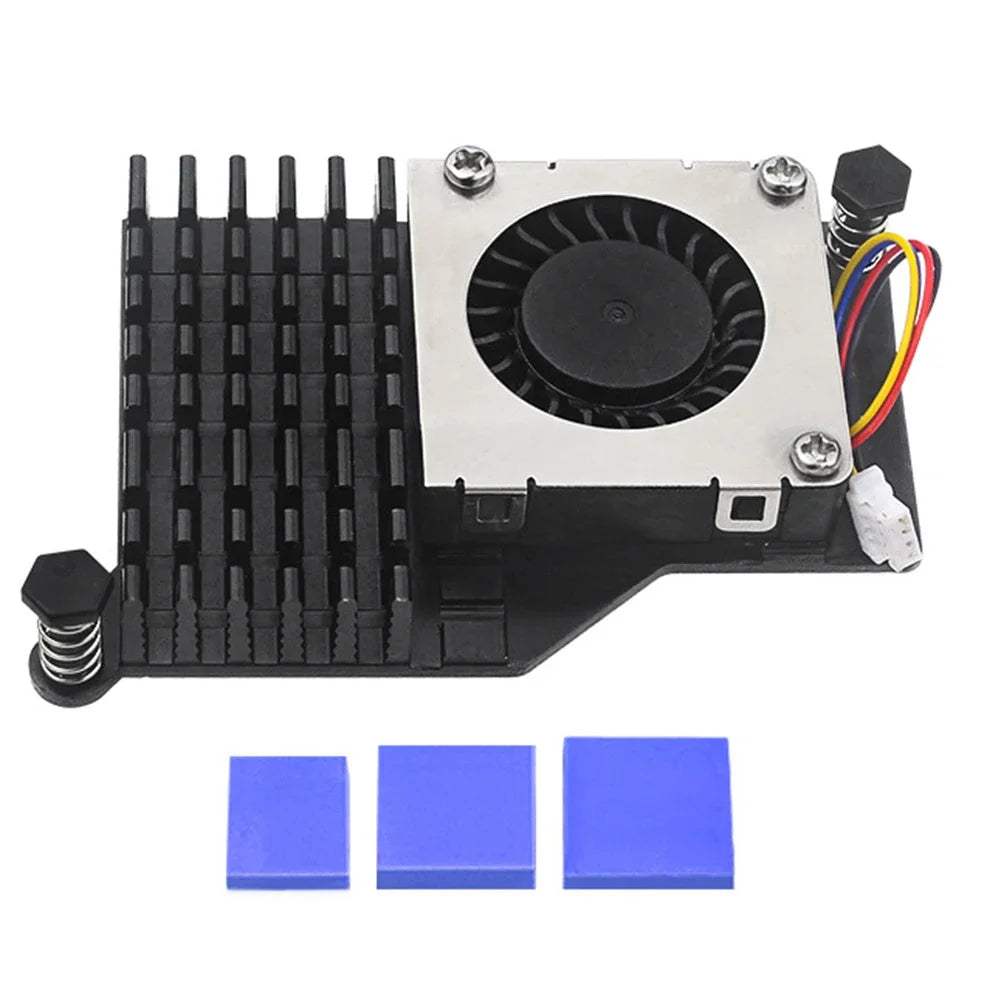 HEATSINK MATERIAL For Raspberry Pi 5 Active Cooler Official Fan Heatsink with Adjustable Speed Cooling Fan Cooling Heat Sink Radiator Fin Heatsink