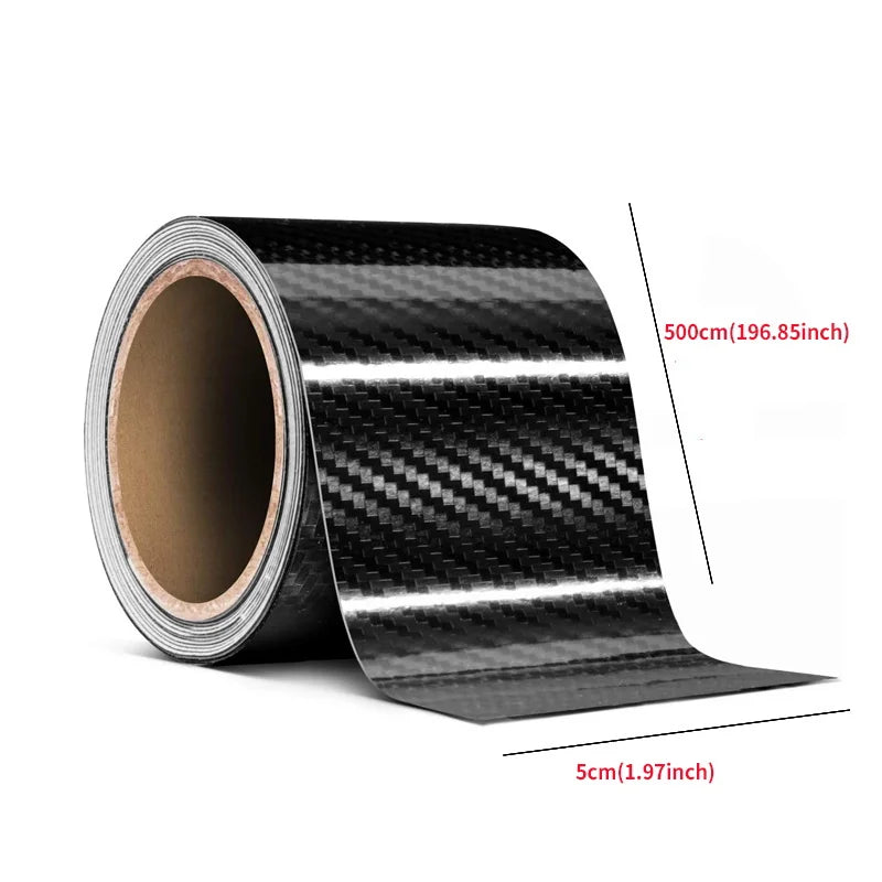 7D Carbon Fiber Sticker,Car Threshold Protective Film Anti Scratch Waterproof Matte Black Nano Sticker,Protecting Your Car