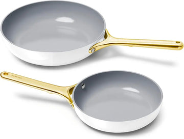Fry Pan Duo - Nonstick Ceramic Frying Pan (8" & 10.5") - Non Toxic, PTFE & PFOA Free - Oven Safe & Compatible with All Stovetops