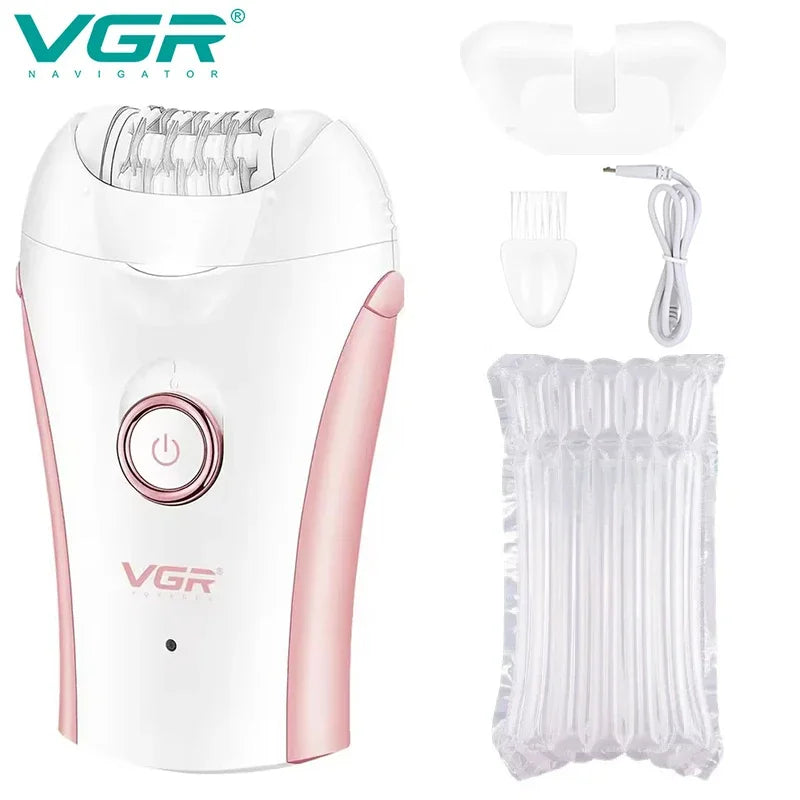 VGR Rechargeable Women Epilator Electric Female Epilator For Face Hair Removal Machine For Facial Legs Body Bikini Hair Remover