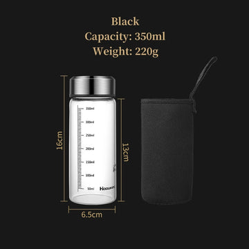 Glass bottle Portable Glass Water Bottle Hot Milk Bottle graduated Cup with Lid Refrigerated Milk Tea Cup Outdoor sports water bottle
