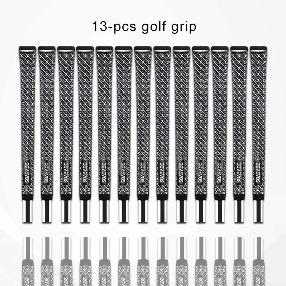 13pcs golf grips, made of advanced rubber technology, bring comfortable feel, solid feel, texture and high friction.