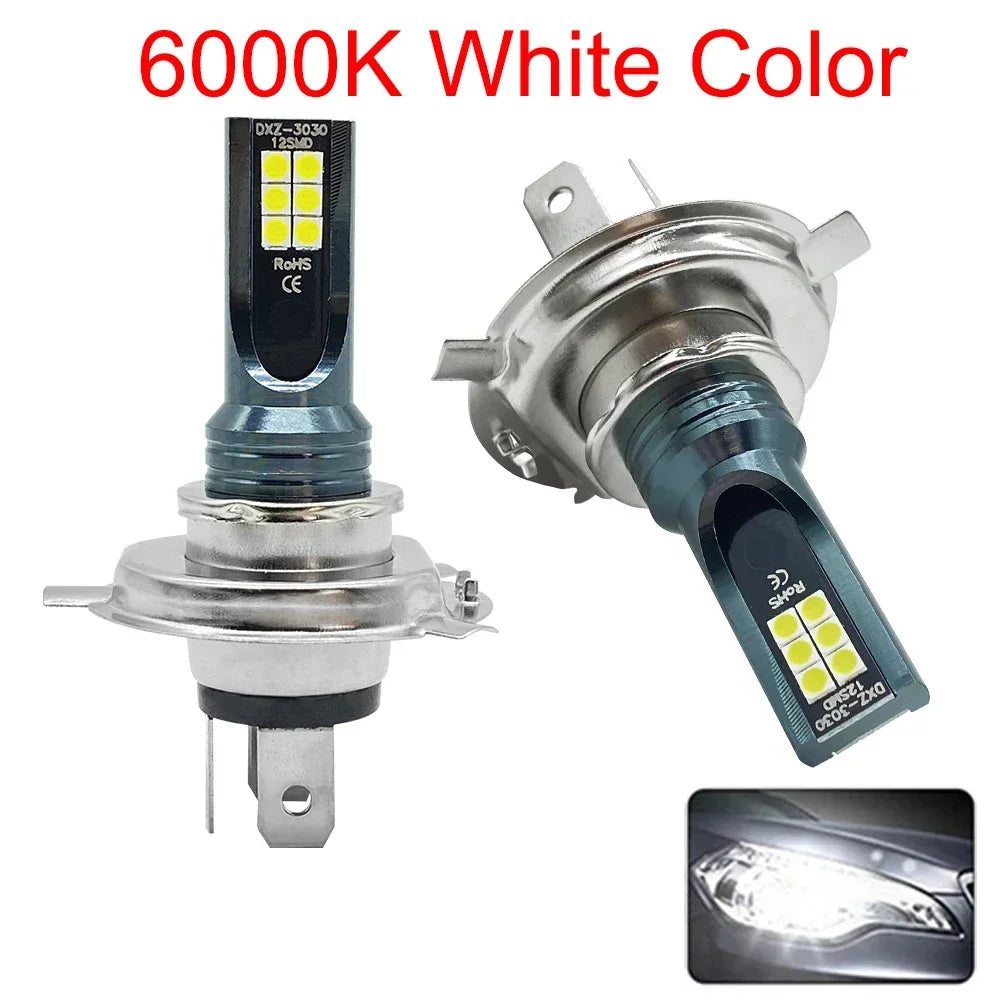 2Pcs H4 H7 LED Headlight H11 H8 H9 H1 H3 Car Fog Light LED Bulbs 9005 9006 Hb3 Hb4 Auto Driving Running Lamps 12000LM 12V 6000K