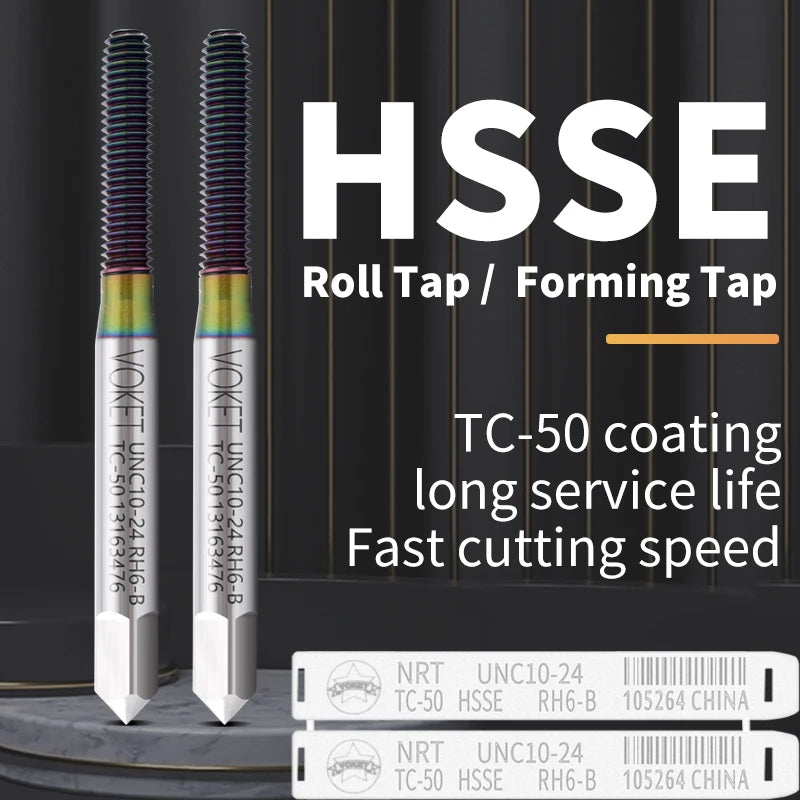Metal 17/8 UNF threaded mold insert ,Metal 1/4 BSP threaded mold insert VOKET HSSE-M42 JIS Standard Insert Roll Forming Tap STI ST UNC 4-40 6-32 8-32 10-24 1/4 UNF 10-32 Machine Screw Thread Taps