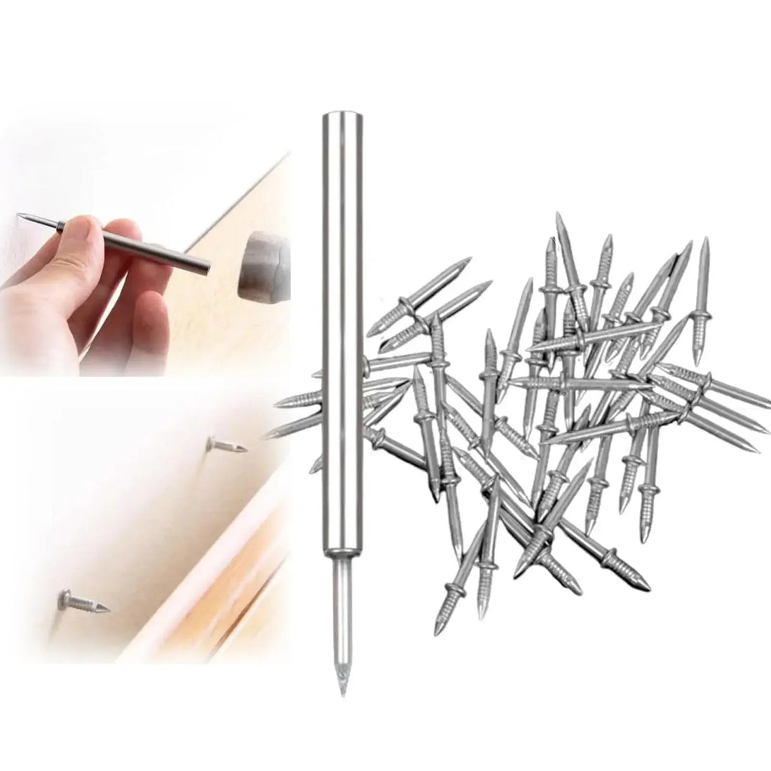 100PCS Carbon Steel Nails For Seamless Baseboard Installation High Strength Single Head Two-way Hardware Non-Marking Nails