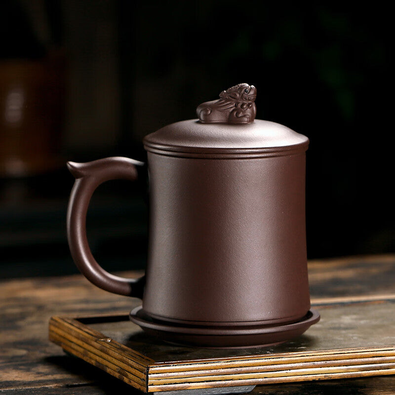 Qianshoutang Guogong Ma Xiaojun Yixing Zisha Cup Handmade Four piece Cup Kung Fu Tea Set Gift Box Gift Set Tianxingjian
